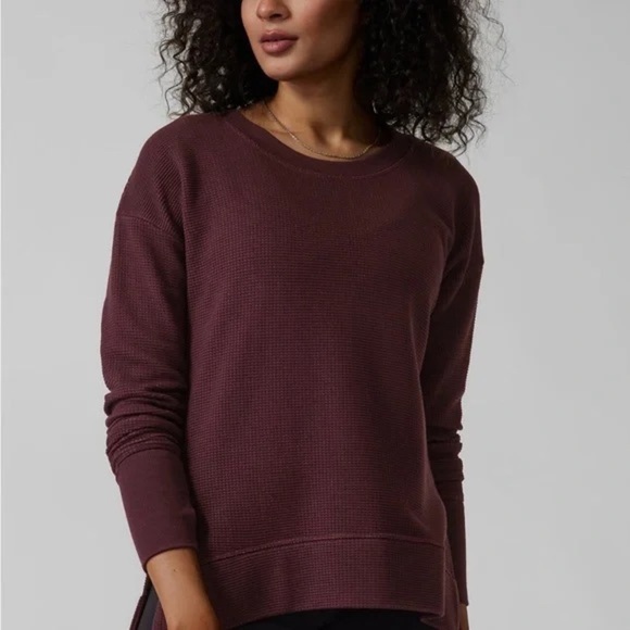 Athleta Coaster Luxe Waffle Sweatshirt - Picture 1 of 11